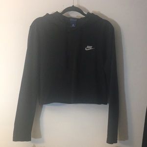 Nike distressed cropped hoody